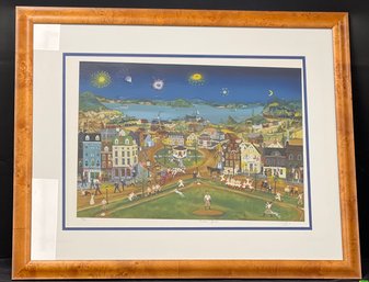 Will Moses Signed Framed Serigraph Hometown Jubilee 163/350