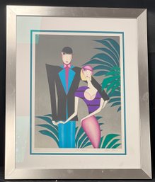 Robin Morris Signed Framed Lithograph The Couple 94/250