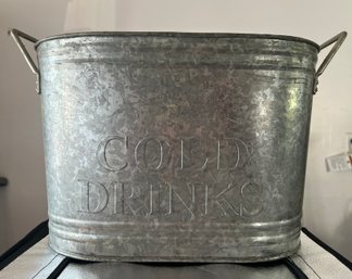 'cold Drinks' Metal Ice Bucket