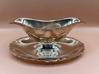 Early American International Silver Co. Silver Plated Gravy Boat