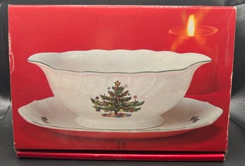 Nikko Happy Holidays Gravy Boat & Underplate