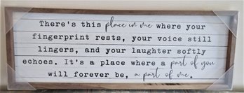 Kendrick 'There's This Place...' Sign Framed - New Inspirational Wood