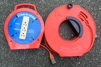 Stor-a-cord & Cord Wheel Extension Cord Lot- 2 Pieces