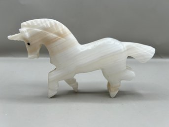 Alabaster Onyx Carved Unicorn