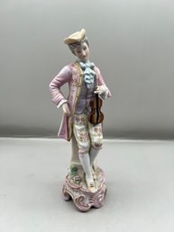 German Porcelain Violinist Figurine