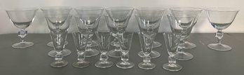 Crystal Drinking Glasses - 18 Pieces