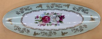 Arnart 5th Ave Hand Painted 2113 Oval Porcelain Relish / Celery Tray Dish