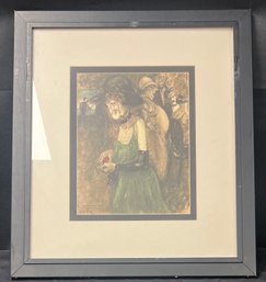 La Dame In Vert Framed Print