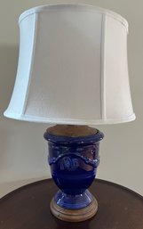 Pierre Deux French Country Blue Ceramic Lamp