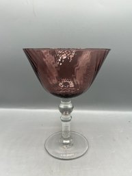 Mikasa Purple Crystal Martini Glass