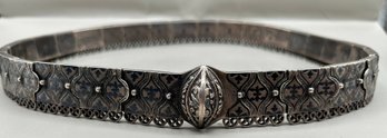 Sterling Silver  Persian Niello Link  Women's Wedding Belt