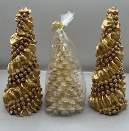 Candle Christmas Trees, 3 Pieces