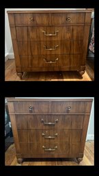John Widdicomb Mid Century Modern Solid Wood Dressers - 2 Pieces