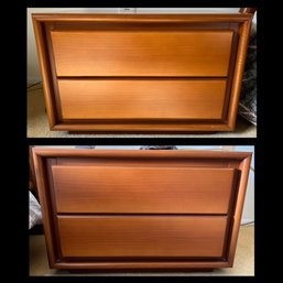 Pair Of Modern 2 Drawer Side Dressers - 2 Pieces