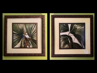 Botanical Palm Prints Framed - 2 Piece Lot