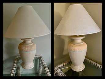 Urn Shaped Ceramic Table Lamps - 2 Piece Lot