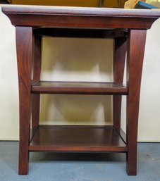 Pottery Barn Solid Wood Tall End Table