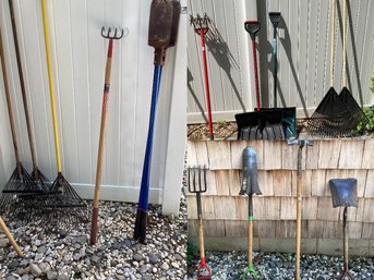 Assorted Lot Of Yard Tools