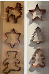 Copper Cookie Cutter Lot- 6 Pieces