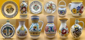 Modra Slov Keramika Ceramic Pitchers, Vases And Decor - 12 Piece Lot