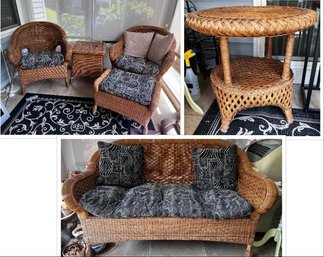 Outdoor Resin Wicker Patio Set- 6 Pieces