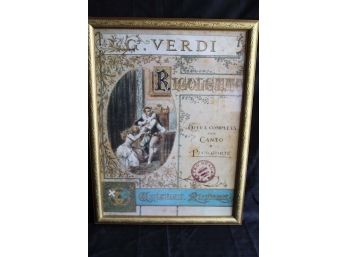 G. Verdi Rigoletto Framed Photo 20 X 27