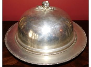 Silver Plated Serving Bowl With Lid (b074D)