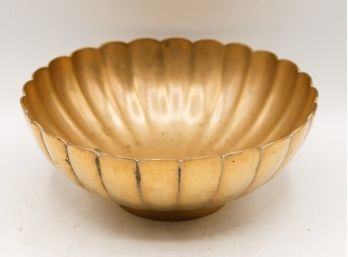 Ribbed Brass Bowl - Made In Korea (120)