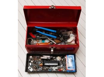 Waterloo Metal Tool Box W/ Assorted Tools Inside (182)