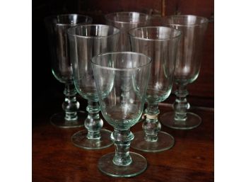 Lot Of 6 Stemmed Water Glasses (228)