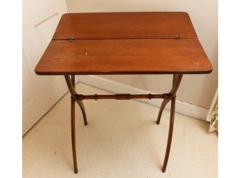 Unique Wooden Side Table  - Foldable - 28Hx24Lx19W (054)