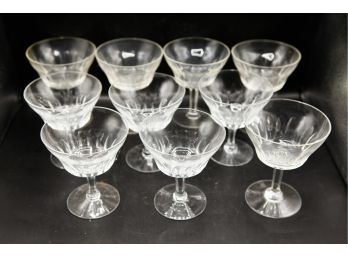 Set Of Brilliant Glass Cut Glass Champagne/sherbets (144)