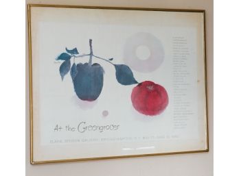 ELAINE BENSON GALLERY 'At The Greengrocer'1980 Show Print By Claus Hoie SIGNED! 25Hx31L (051)
