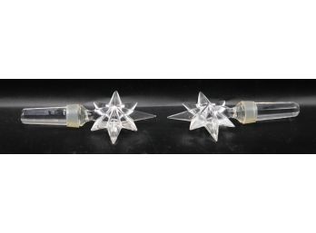 Waterford Crystal Star Bottle Stoppers - Set Of 2  (234)