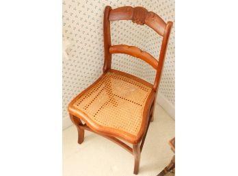 Vintage Wooden Chair W/ Cane Seat - 32Hx17Lx17W (060)