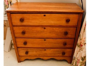 Antique Pine Dresser W/ 4 Drawers  - Dovetail Joints - 36Hx38Lx16W (048)
