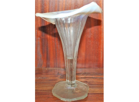 Vintage Stylish Depression Glass Vase