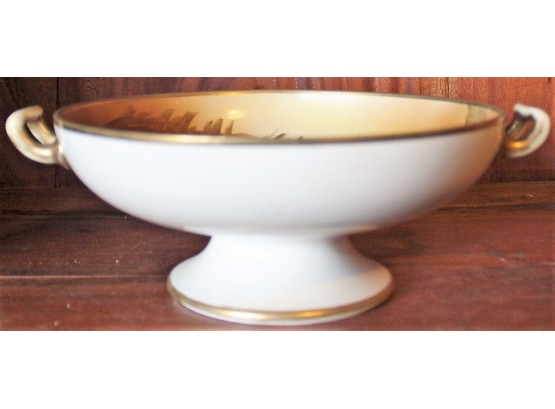 Vintage Hand Painted Porcelain Serving Bowl