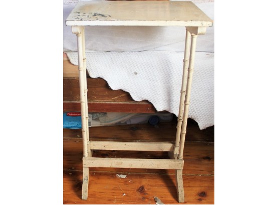 White Painted Wooden Side Table