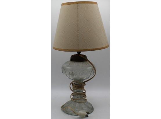 Vintage Glass Tabletop Lamp