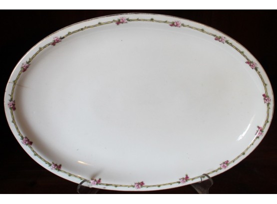 Basset Austria Limoges Oval Ceramic Serving Platter