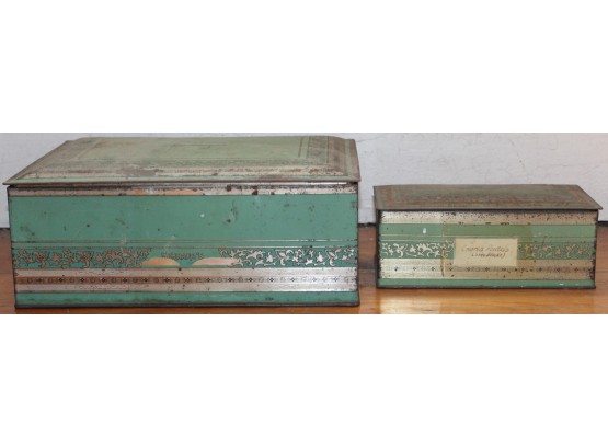 Pair Of Vintage Schraffts Dor Elegant Tins (W029)