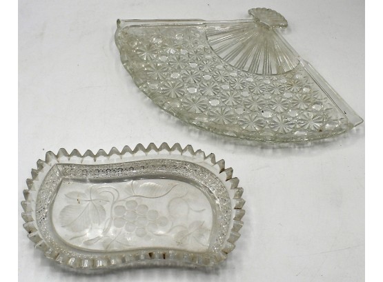 Pair Of Glass Jewelry Holders