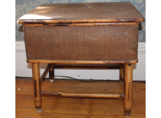 Wicker & Bamboo Sewing Store Table