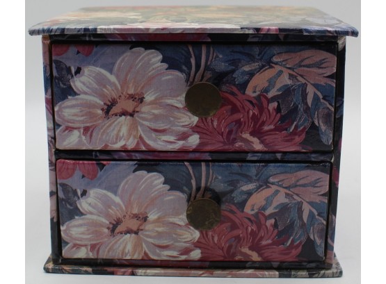 Lovely Floral Pattern Two Drawer Jewelry Box