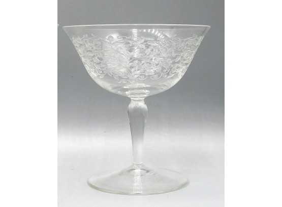 Set Of Etched Martini Glasses, 5