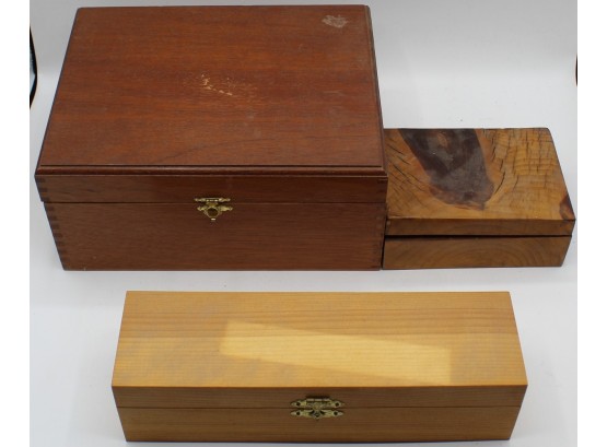 Lot Of Assorted Wood Trinket Boxes