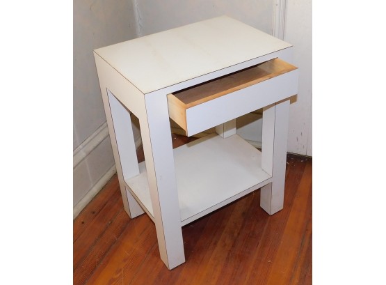 White Formica Side Table