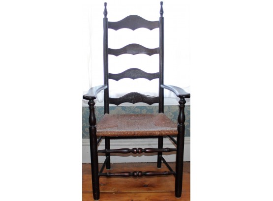 Antique Wooden Chair, Woven Seat