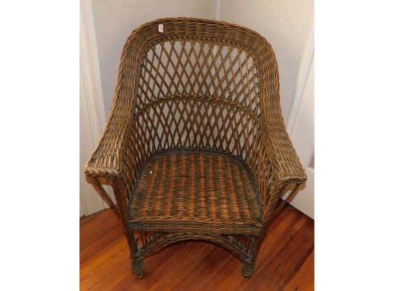 Antique Willow Wicker Style Chair